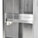 Armadietto per Medicinali 20x12x58 cm 3 Ripiani in Acciaio e Vetro  Argento
