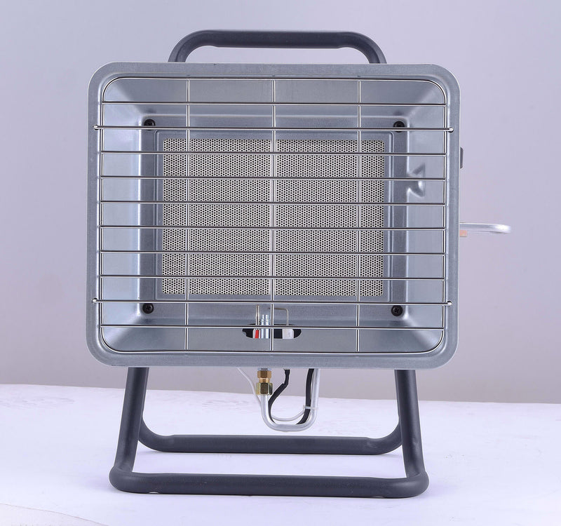 Stufa a Gas Gpl da Interno con Supporto 3,5kW Qlima FGHX145 Silver e Nero