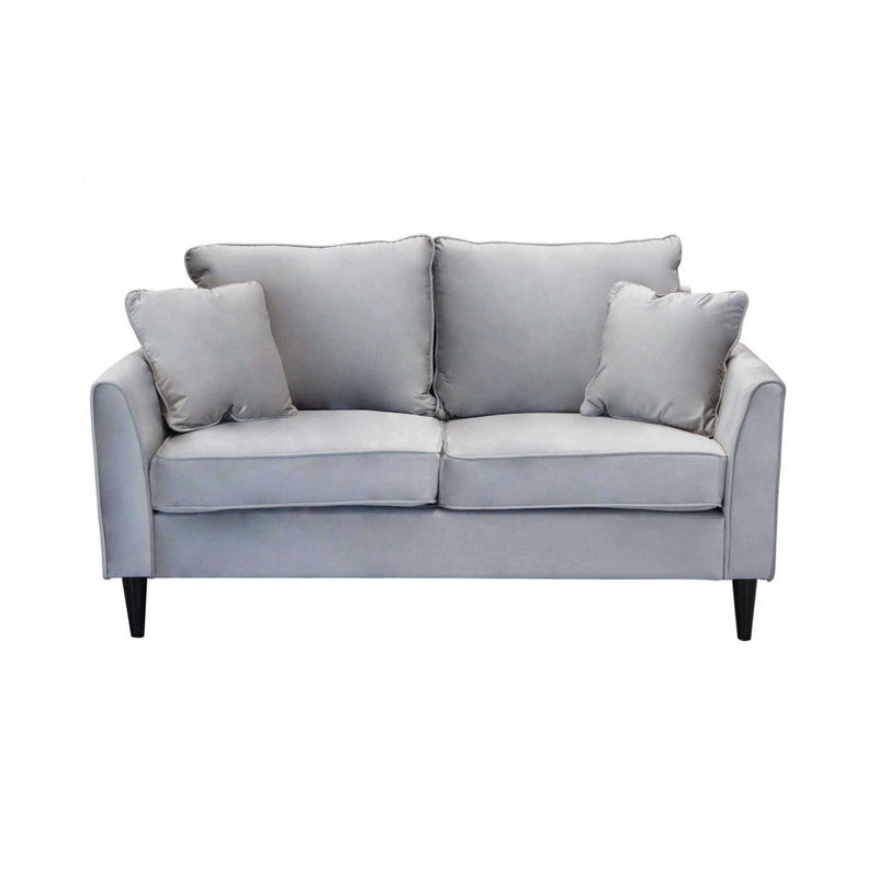 Divano 2 Posti Chandler 152x81x89 h cm in Velluto Tortora