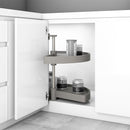 Cestello Girevole Ø65 cm per Mobile da Cucina 80 cm in Plastica Emuca Grigio