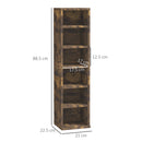 Set 2 Pezzi Mobile Libreria Porta CD 21x19.2x88,3 cm Marrone    
