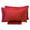 Housse de couette double avec sac et taies d'oreiller couleur unie Garrini Clarice Bordeaux