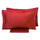 Housse de couette double avec sac et taies d'oreiller couleur unie Garrini Clarice Bordeaux