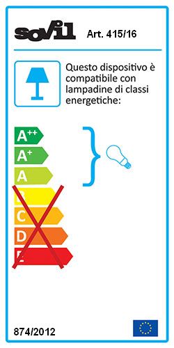 Lampada Applique Emissione in Alto e Basso Colore Grigio per Esterno Linea Umbe Sovil