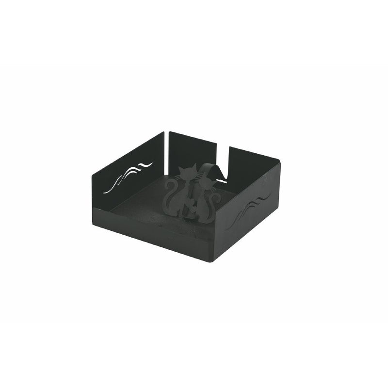 Porta Salviette 17x17x6,5 cm  in Acciaio VdE Tivoli 1996 Black Cat