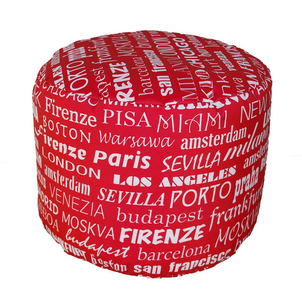 prezzo Pouf Puff Rond 50x40cm Big City Rouge Avalli