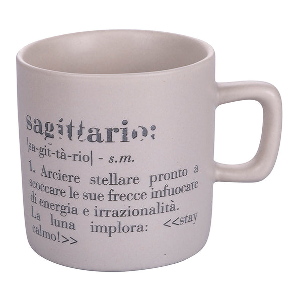 sconto Tasse à café Zodiaque "sagittaire" Ø6x6,5 cm en Bone China VdE Tivoli 1996 Beige