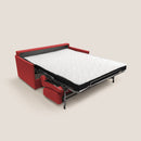 Divano Letto 3 Posti 189x96x96 cm Evans in Tessuto Rosso