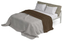 Set Lenzuola Sopra Sotto e Federe in Cotone Cioccolato Varie Misure