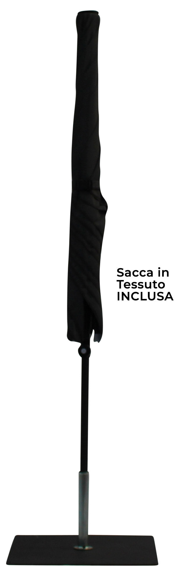 Ombrellone da Giardino 2x2 m Palo Ø38 mm in Alluminio Tessuto Dralon Acrilico Border Ecru