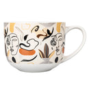 Set 2 Tazze Ø10,5x8,2 cm in Bone China VdE Tivoli 1996 Face to grey