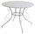 Table de Jardin Ronde Ø95cm en Métal Blanc Ancien Adami