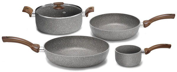 acquista Batterie de cuisine 5 pièces Olympia Woody en aluminium antiadhésif