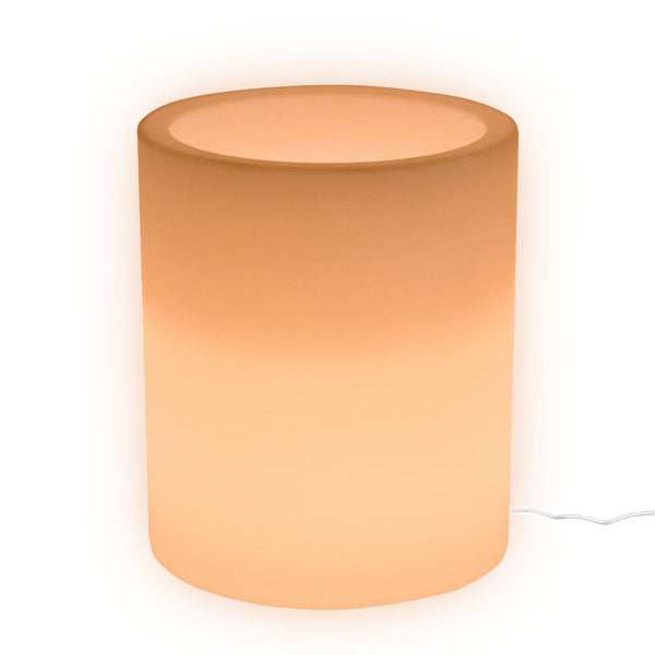 online Vaso Luminoso da Esterno 35x42 cm In Polietilene Rose Led Bianco Caldo