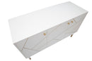 Mobile Luxy 120x45x75 cm in Legno e MDF e in Ferro Bianco e Oro