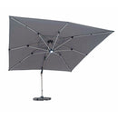 Ombrellone da Giardino Decentrato con Led 3x3m Roma Light grigio