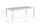 Table basse 120x70x43h cm Kledi Blanc