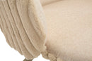 Sedia Stoccolma B crema Set 2 Pz 64x68x83 cm in Compensato e Spugna e Ferro e Poliestere Crema      