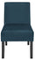 Chaise rembourrée en tissu velouté Motti Deva Blue