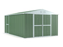 Casetta Box da Giardino in Lamiera di Acciaio Porta Utensili 327x459x217 cm Enaudi Verde