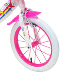 Bicicletta per Bambina 14" 2 Freni  Unicorno Bianca/Rosa