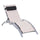 Chaise Longue de Jardin Chaise Longue en Aluminium Fauteuil Relax Inclinable 170x64x80 cm