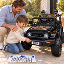 Macchina Elettrica per Bambini Fuoristrada Toyota Fj Cruiser 12V Telecomando Ruote in Gomma e Sedile in Pelle Nero e Mimetico