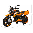 Moto Elettrica per Bambini 12V Motocross Enduro Arancione