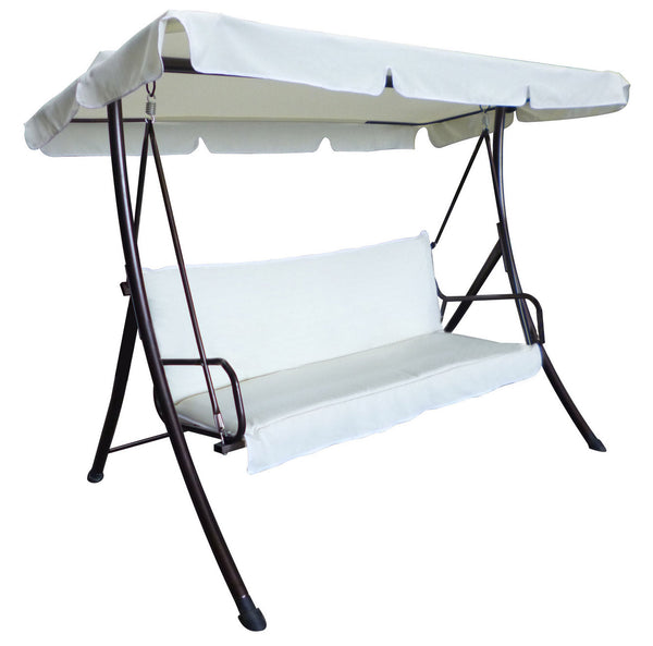 sconto Balançoire de jardin en fer 3 places Soriani Blanc