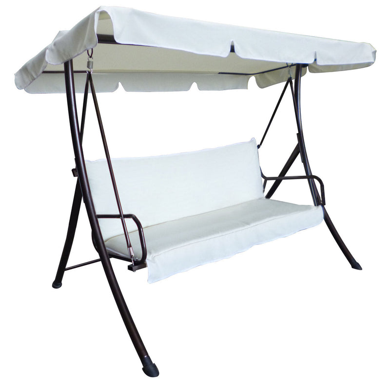 Dondolo da Giardino in Ferro 3 Posti Soriani Bianco