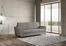 Divano 3 Posti 212x85x85 cm Yasel in Tessuto Grigio