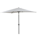 Ombrellone da Giardino 2x3 m Palo Ø38 mm Rettangolare in Alluminio Beach Bianco Crema