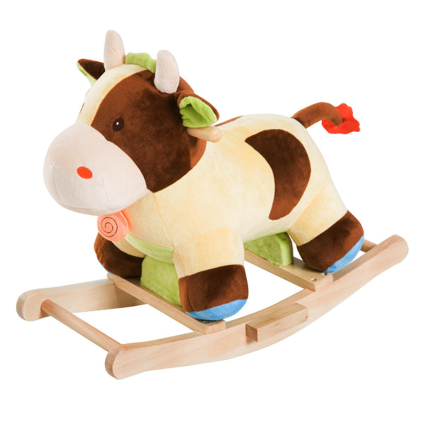 online Vache à bascule pour enfant en peluche et bois