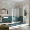 Box Doccia Angolare 2 Ante Scorrevoli In Cristallo Opaco 6mm H185 Fosterberg Kolding Duo Varie Misure