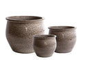 Set 3 Vaso Rotondo in Ceramica Bianco Larghezza 54 cm