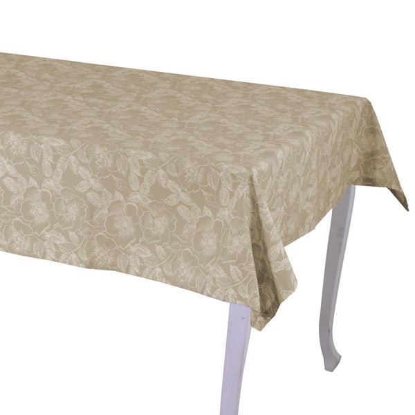 sconto Tovaglia Rettangolare 140x240 cm in Cotone 180 GSM Tessuto Wild Rose Beige