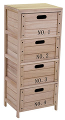 Mobile 4 Cassetti in Legno Oxford