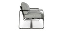 Divano da Giardino 3 Posti 194x78x84h cm in Alluminio e PP Merrigan Antracite 