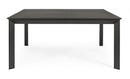 Tavolo Allungabile Konnor 160x110/160 cm Antracite in Alluminio