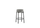 Set 2 Sgabelli Syd 41x41x67 cm in Tessuto Grigio Scuro       