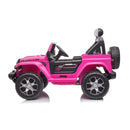 Macchina Elettrica per Bambini 12V 2 Posti con Licenza Jeep Wrangler Rubicon Rosa