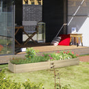 Letto per Orto Rialzato con Fondo Aperto e 2 Sezioni Separate 244x61,5x27 cm in Legno di Abete Naturale