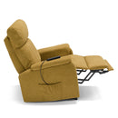 Poltrona Alzapersona Elettrica 2 motori 80x99x97 cm In Tessuto Jazz Denver Senape