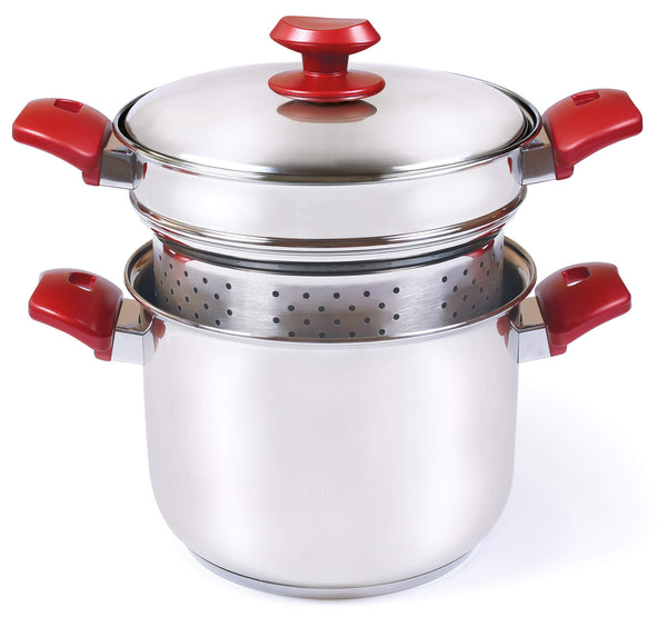 Passoire Ø22 cm en Acier Anti-Adhésif Collection Induction Acier/Rouge prezzo