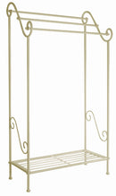 Portasciugamani a Stelo in Ferro Battuto 59x26x106 cm Soriani Avorio