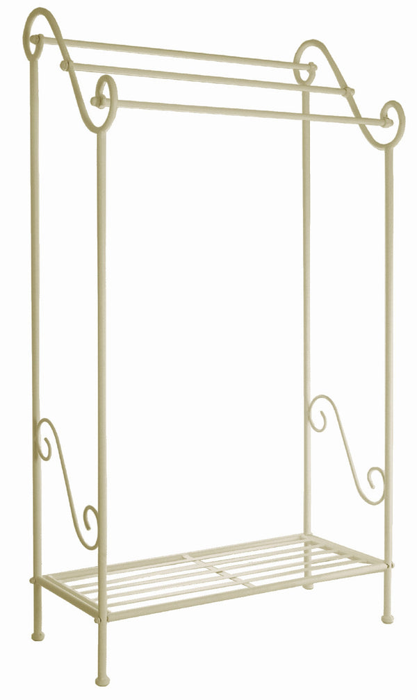 Porte Serviette en Fer Forgé 59x26x106 cm Soriani Ivoire acquista
