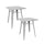 Table de Jardin 60x60 cm en Tôle Galvanisée Argent Vorghini
