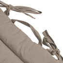 Cuscino Outdoor Imbottito Idrorepellente per Lettino da Esterno 60x180 cm in Poliestere e Policotone Tortora      