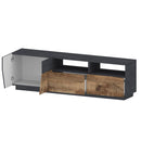 Mobile TV 2 Ante 2 Cassetti 200,1x43x46 cm Alien Ardesia e Acero Pereira