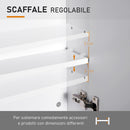 Pensile da Bagno 2 Ante Specchio in MDF 60x15x75 cm  Morning Bianco